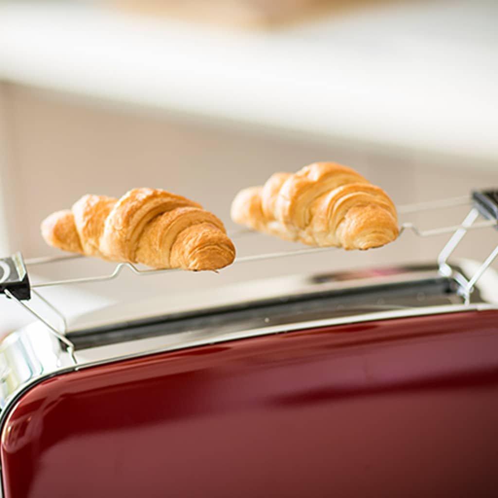 Russell Hobbs Colours Plus+ Flame Red Langschlitz-Toaster - acciaio-rosso  
