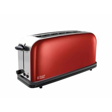 Colours Plus+ Flame Red Langschlitz-Toaster - acciaio-rosso