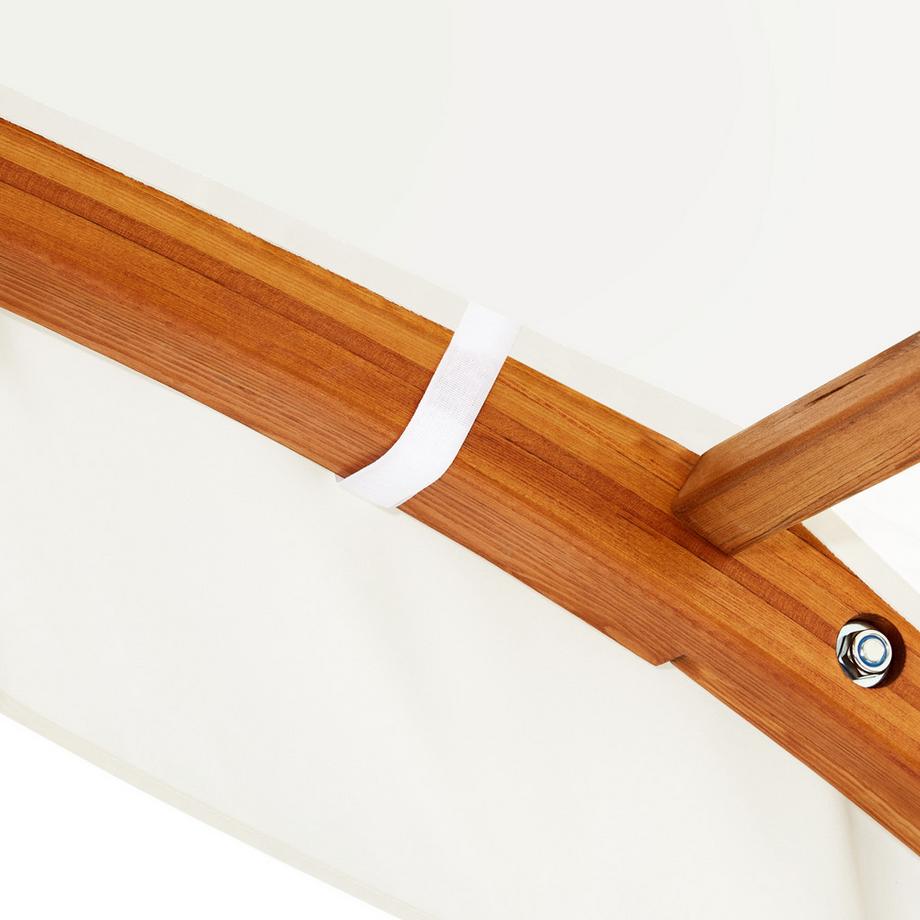 Tectake Hängematte Locarno mit Holzgestell, für 2 Personen großes Sonnendach, inkl. 2 Kissen  