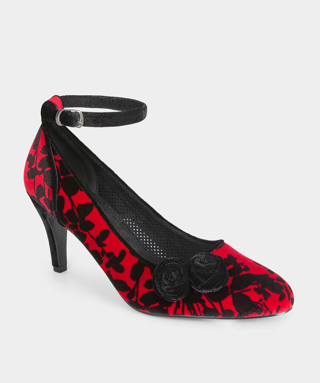 Joe Browns  Chaussures en velours imprimé floral 
