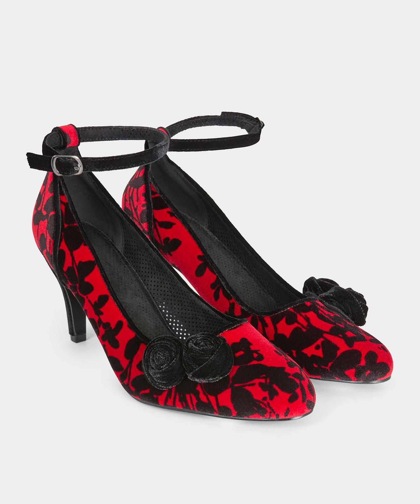 Joe Browns  Chaussures en velours imprimé floral 