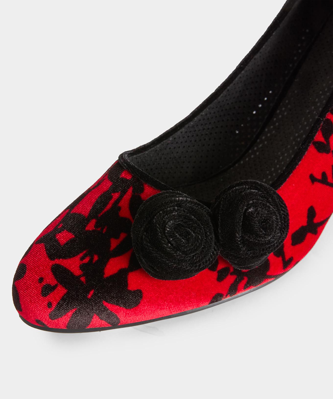 Joe Browns  Chaussures en velours imprimé floral 