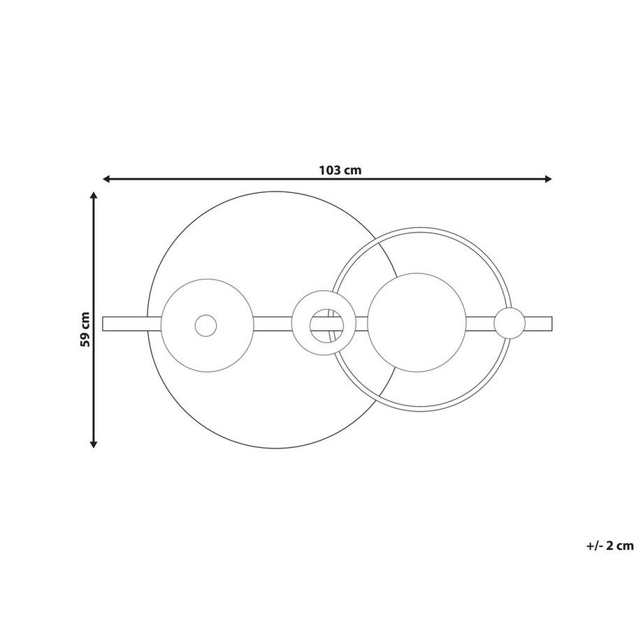 Beliani Decorazione da parete en Ferro  RUTHENIUM  