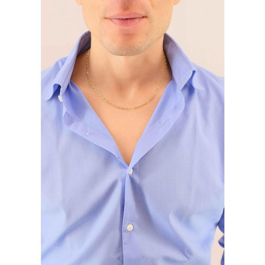 MUAU Schmuck  Collier figaro or jaune 750, 2.3mm, 42cm 