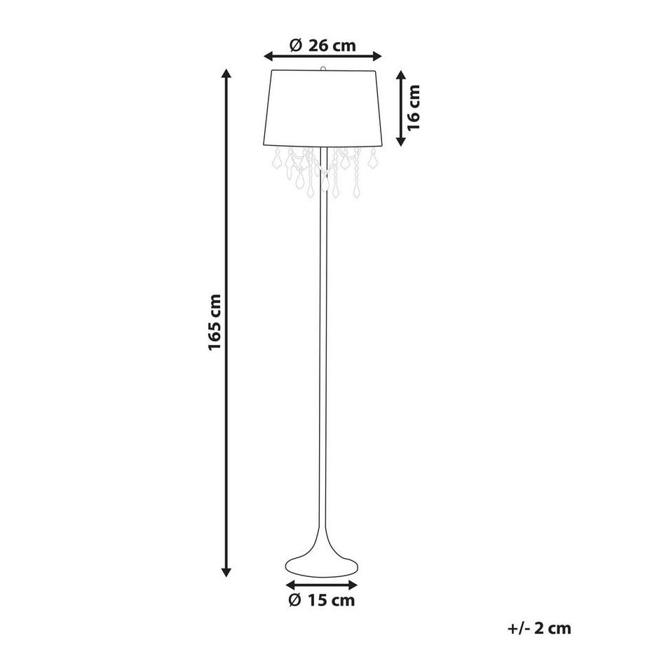 Beliani Lampadaire en Métal Glamour EVANS  