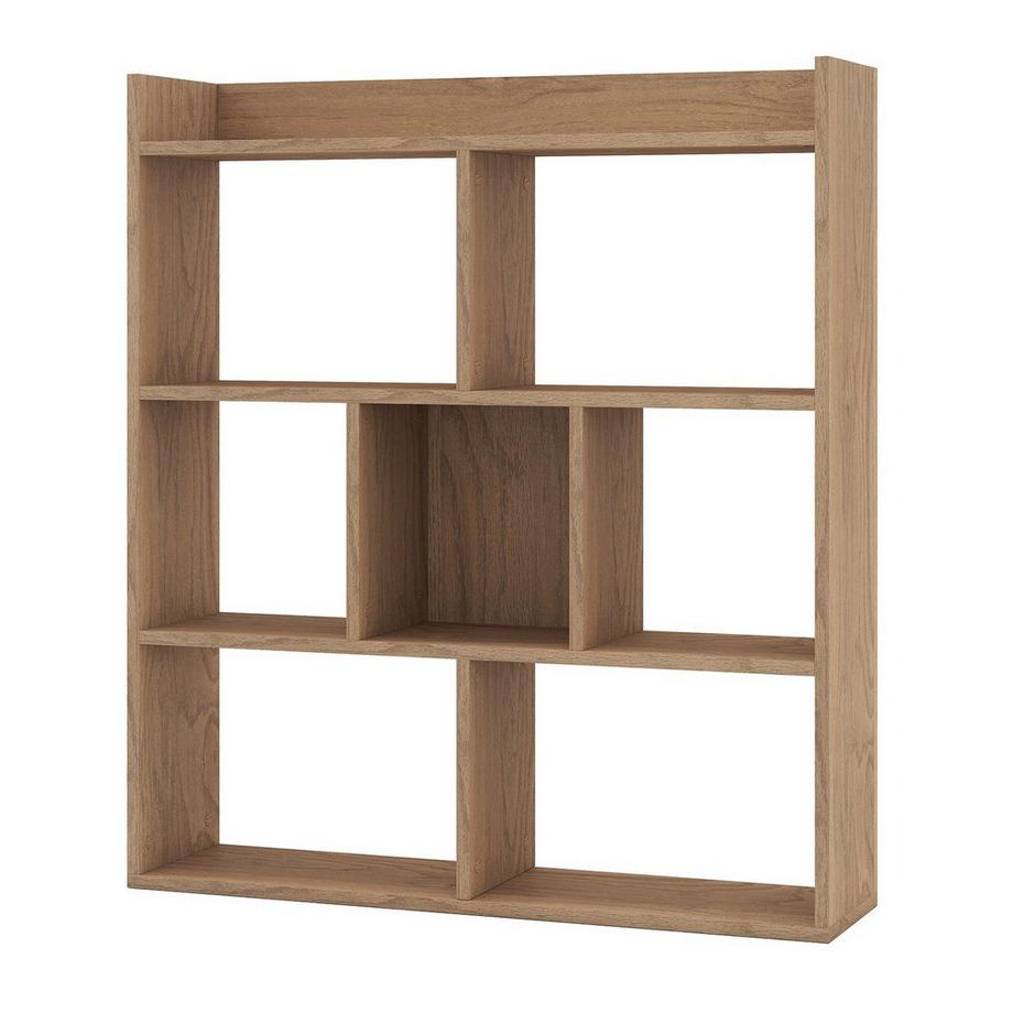 Bücherregal mit 7 Würfeln