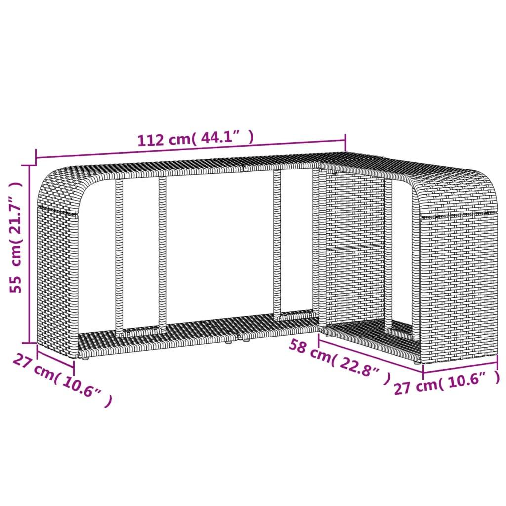 VidaXL  Regal poly-rattan 