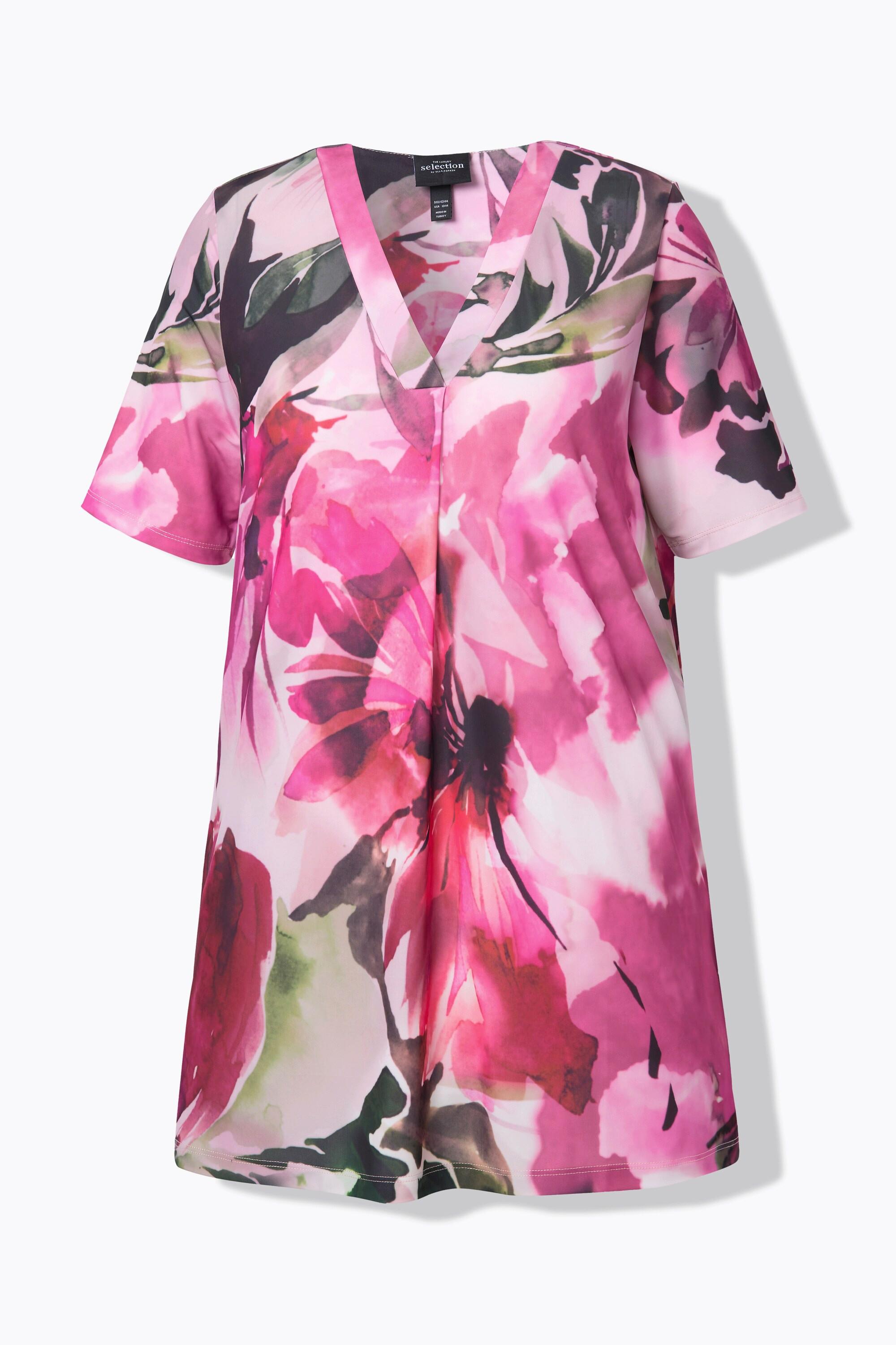 Ulla Popken Maglia lunga floreale Slinky  