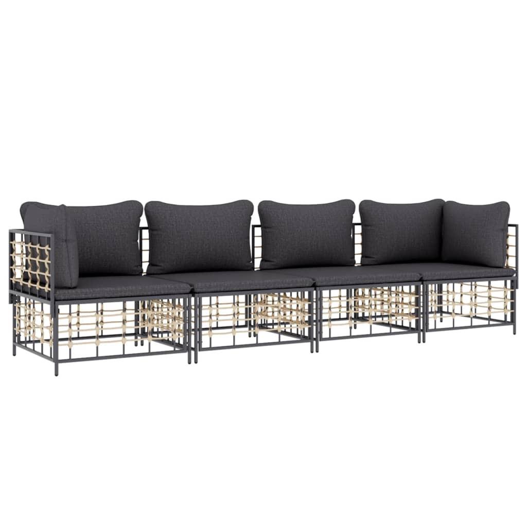 VidaXL Garten lounge set poly-rattan  