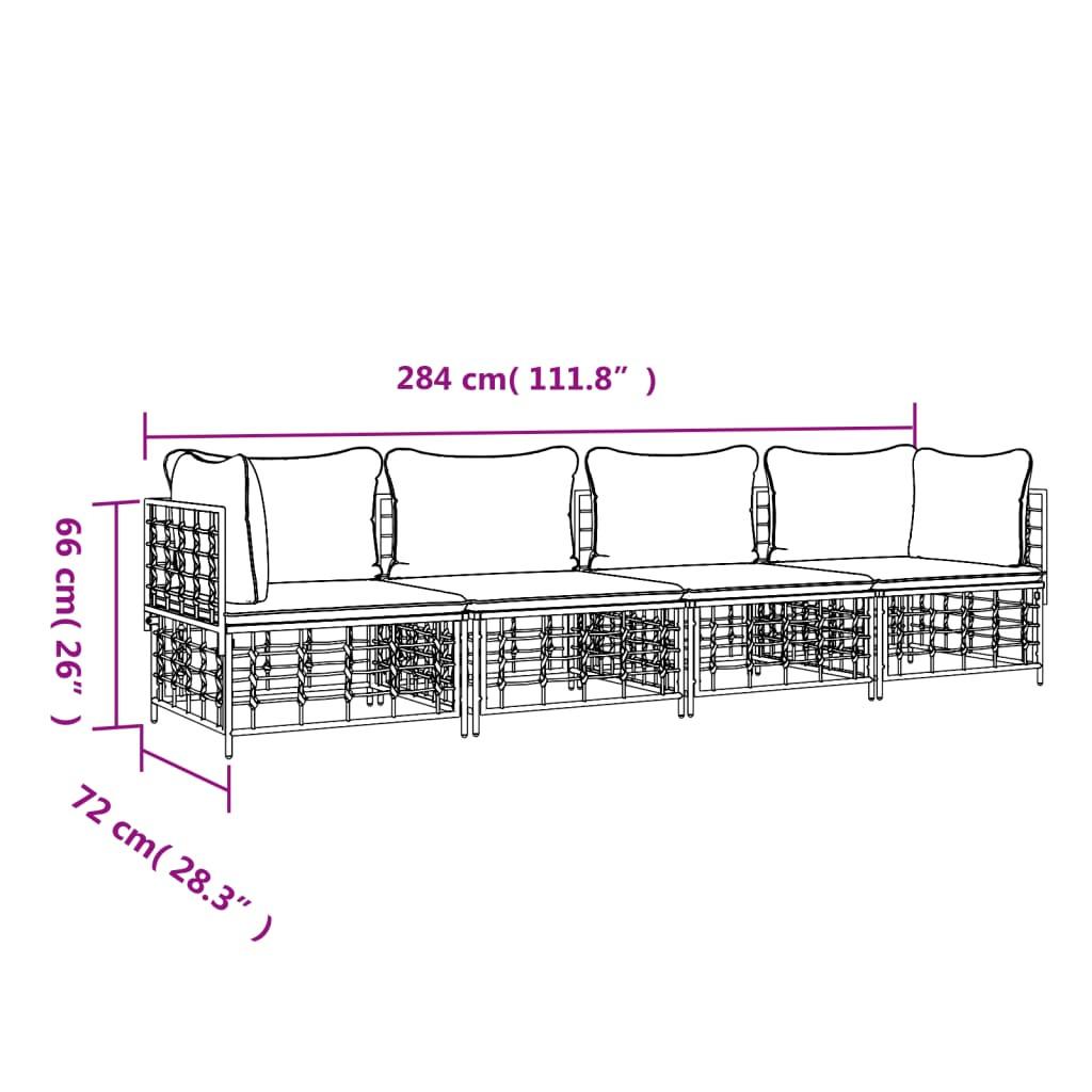 VidaXL Garten lounge set poly-rattan  