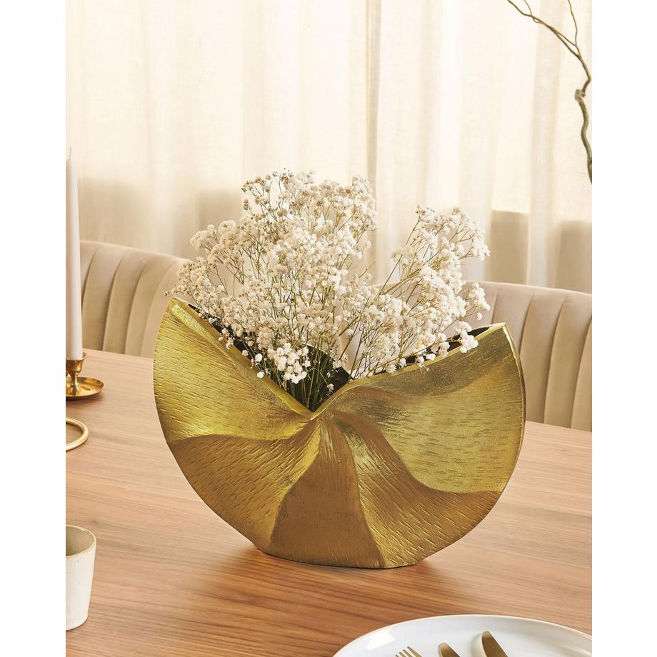 Beliani Vase à fleurs en Aluminium Glamour HATTUSA  