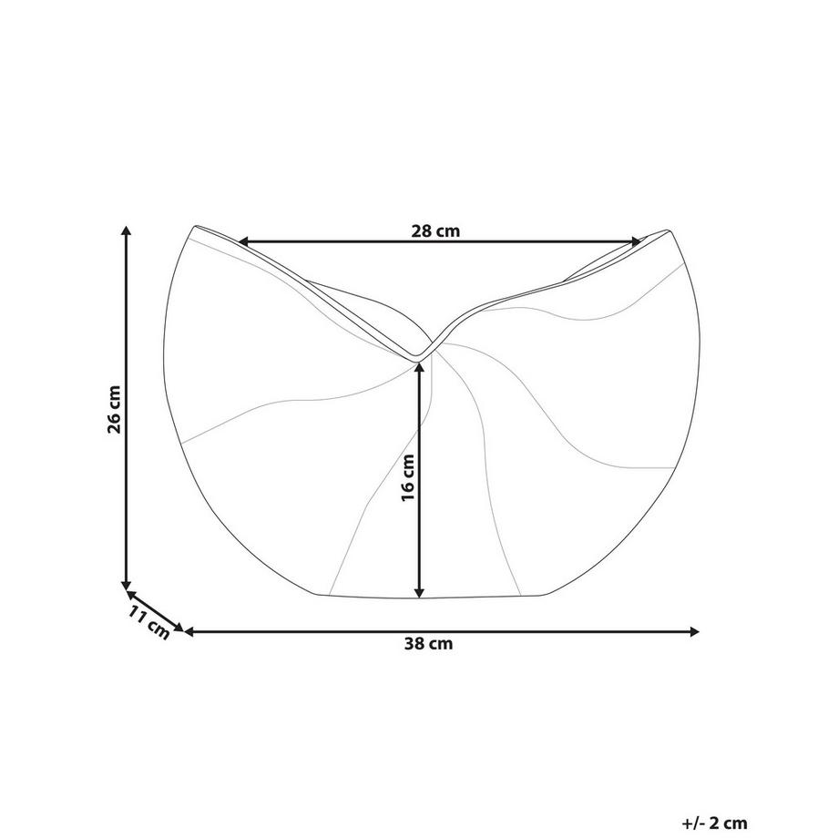 Beliani Vase à fleurs en Aluminium Glamour HATTUSA  