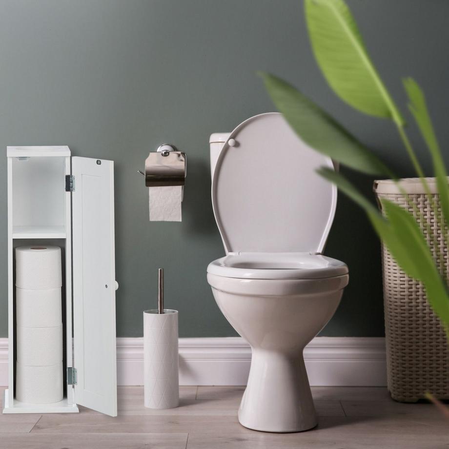 B2X Schmaler Toilettenschrank mit 2 Ablagen  