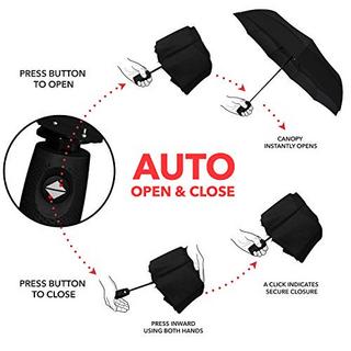 Alopini  Parapluie - Parapluie de poche - S'ouvre et se ferme automatiquement - Petit, compact, léger, solide, coupe-vent et résistant aux tempêtes 