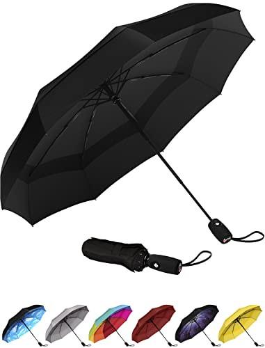 Alopini  Parapluie - Parapluie de poche - S'ouvre et se ferme automatiquement - Petit, compact, léger, solide, coupe-vent et résistant aux tempêtes 