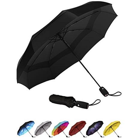 Alopini  Parapluie - Parapluie de poche - S'ouvre et se ferme automatiquement - Petit, compact, léger, solide, coupe-vent et résistant aux tempêtes 