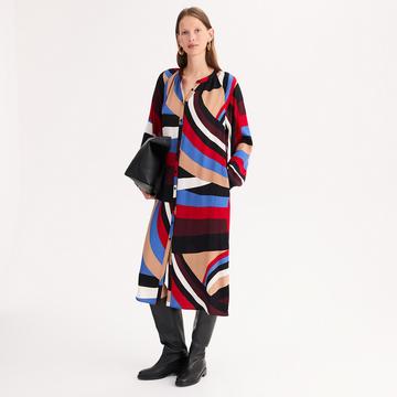 Gerades Kleid mit grafischem Printmuster