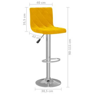 VidaXL Tabouret de bar velours  