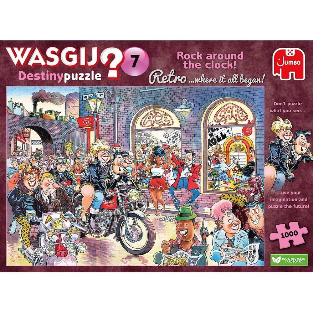 JUMBO  Puzzle WASGIJ Retro Rock around the clock (1000Teile) 