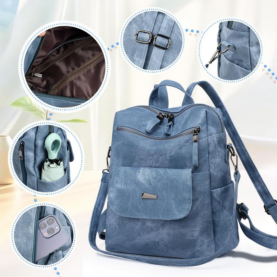 Only-bags.store 2 in 1 Multifunktionaler Mittelgrosser Rucksack für den Alltag  