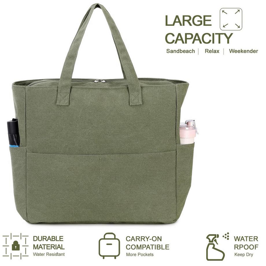 Only-bags.store Große Strandtasche mit Reißverschluss  