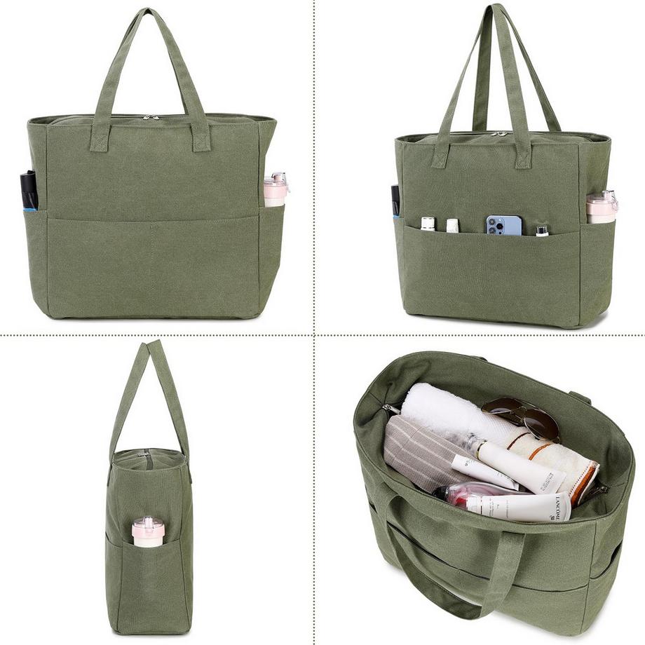 Only-bags.store Große Strandtasche mit Reißverschluss  