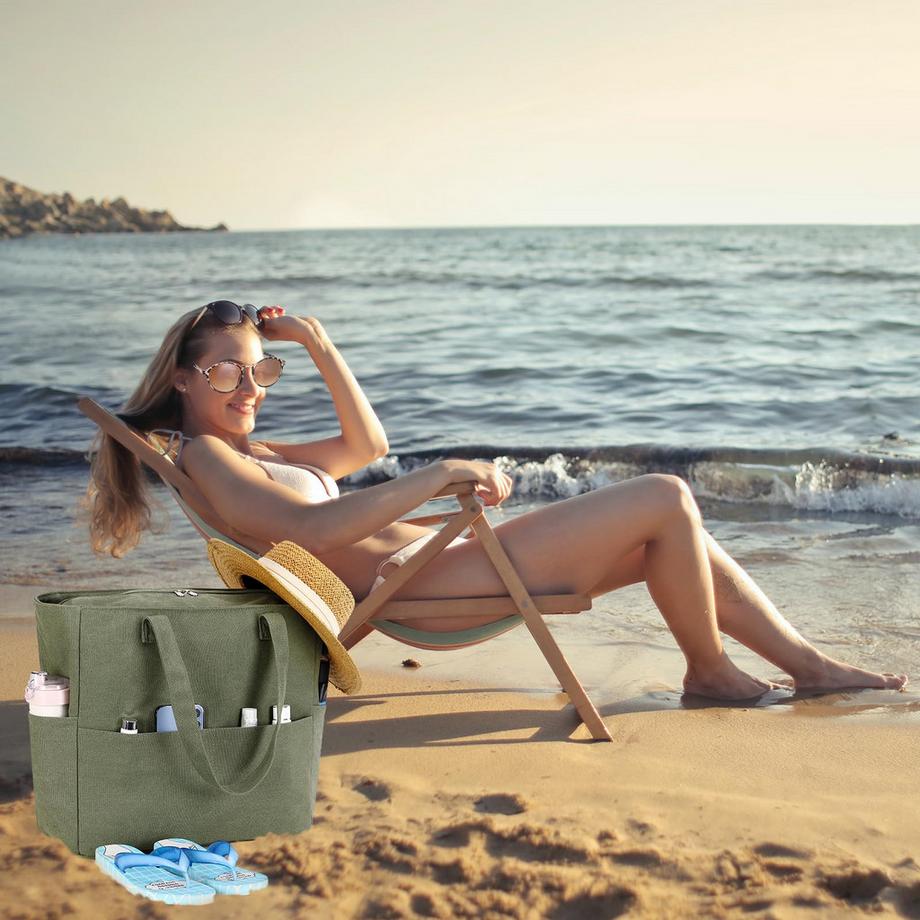 Only-bags.store Große Strandtasche mit Reißverschluss  
