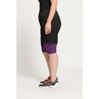 Ulla Popken  Short 2-en-1, legging intérieur, poche zippée 