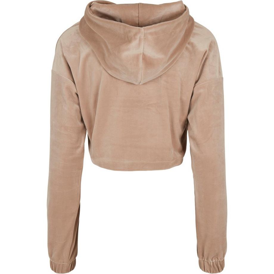 URBAN CLASSICS Velvet Cropped Oversized Hoodie  