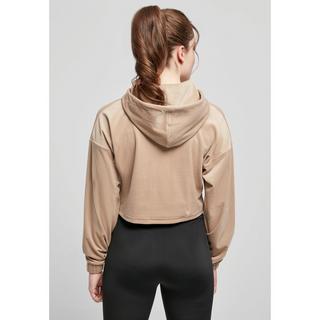 URBAN CLASSICS Velvet Cropped Oversized Hoodie  
