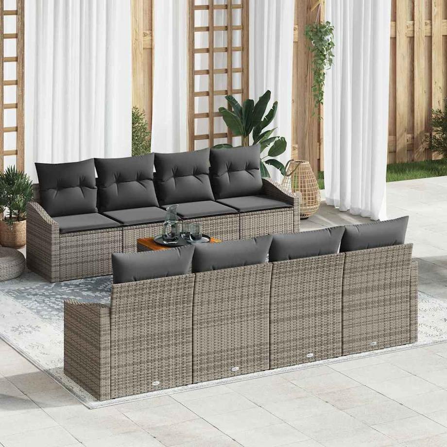 VidaXL Ensemble de canapé de jardin poly rattan  