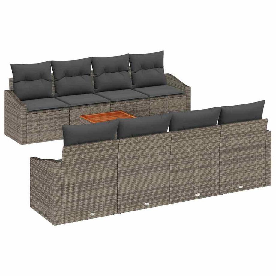 Ensemble de canapé de jardin poly rattan