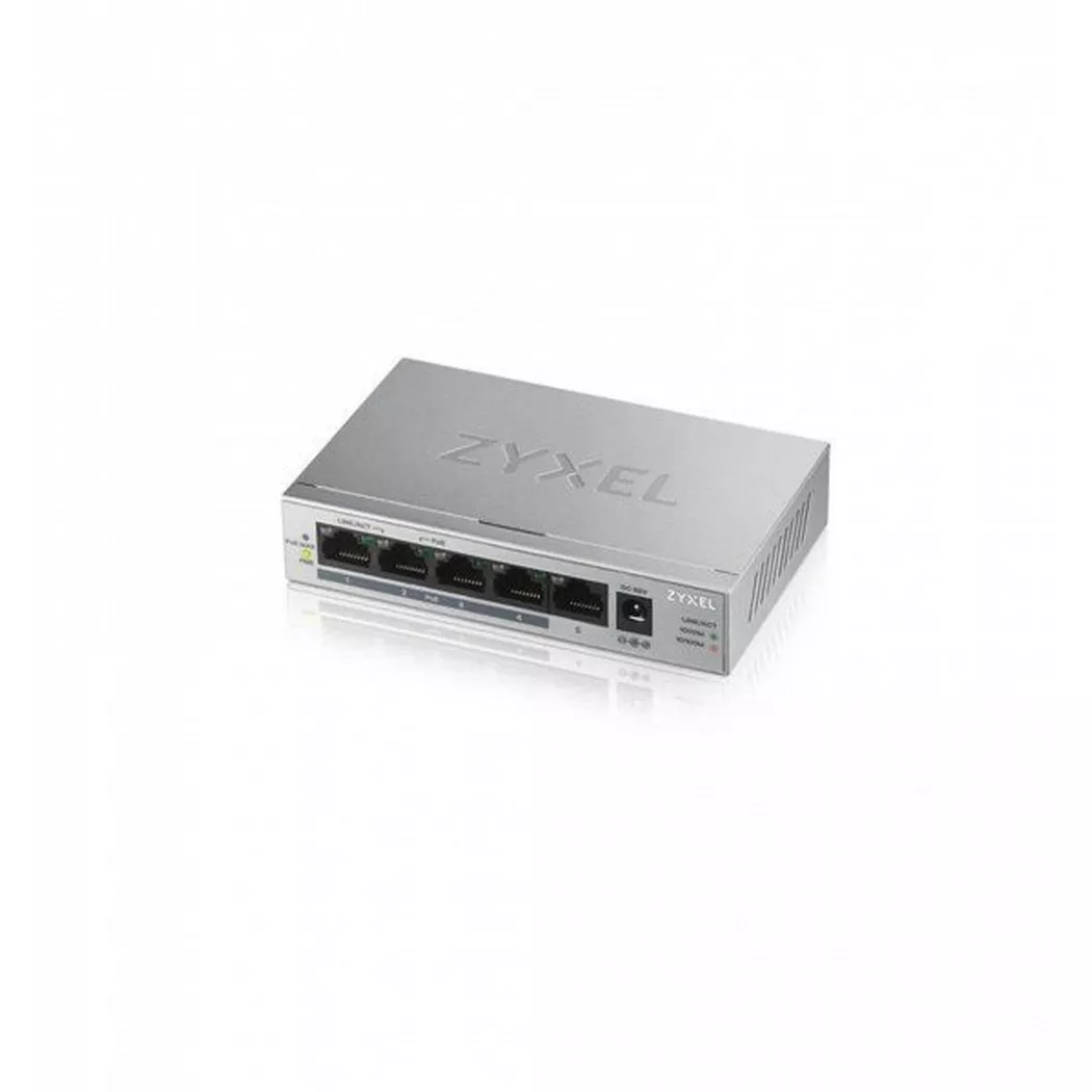 Zyxel GS1005HP Unmanaged Gigabit Ethernet (10/100/1000) Power over Ethernet (PoE) Silver