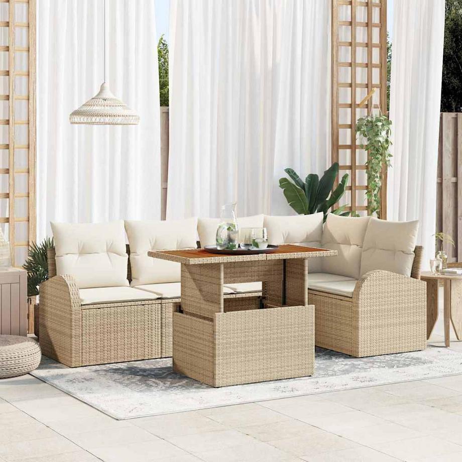 VidaXL Mobilier de jardin poly rattan  