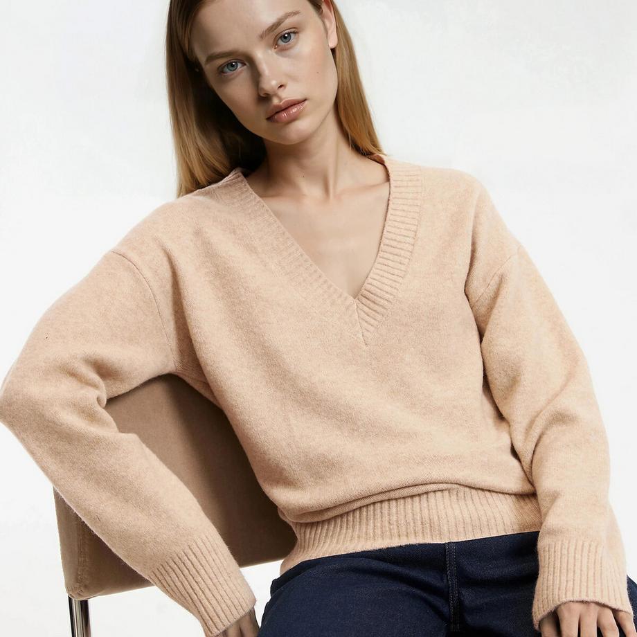 Pullover mit V-Ausschnitt