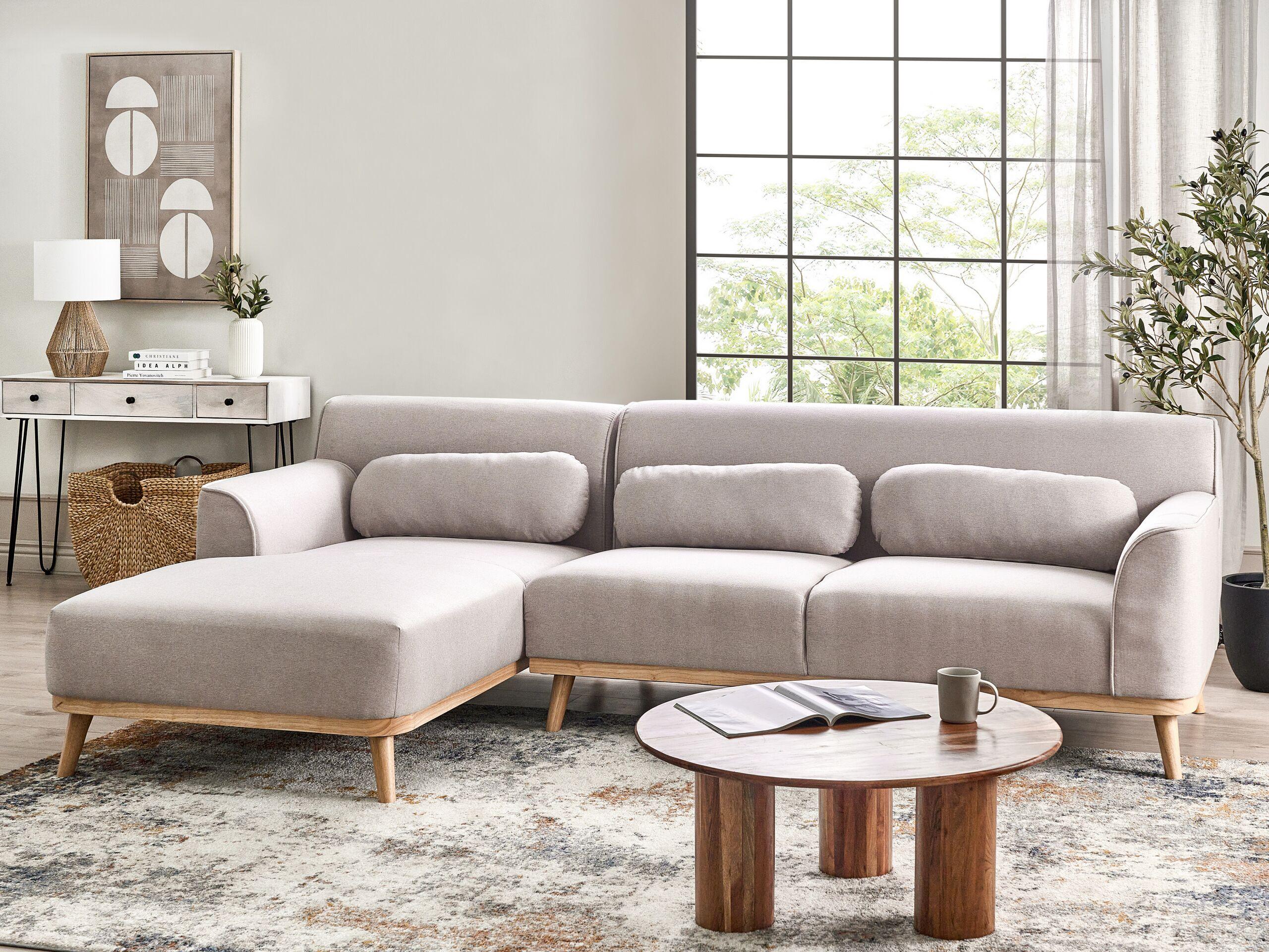 Beliani Ecksofa aus Polyester Modern SIMOS  