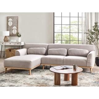 Beliani Ecksofa aus Polyester Modern SIMOS  