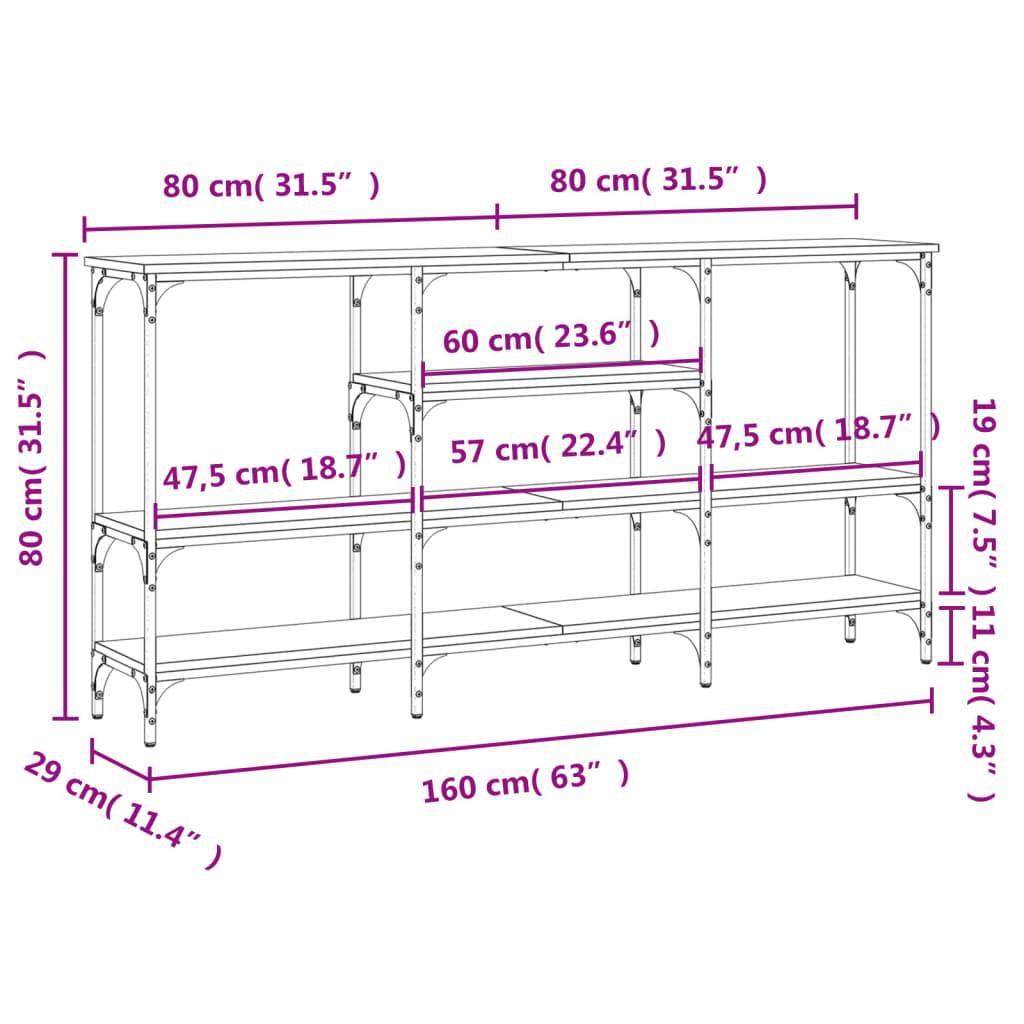 VidaXL Table console bois d'ingénierie  