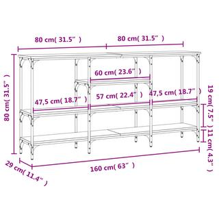 VidaXL Table console bois d'ingénierie  