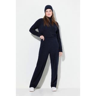 Ulla Popken Pantaloni di maglia Rose taglio gamba ampio cintura elastica  