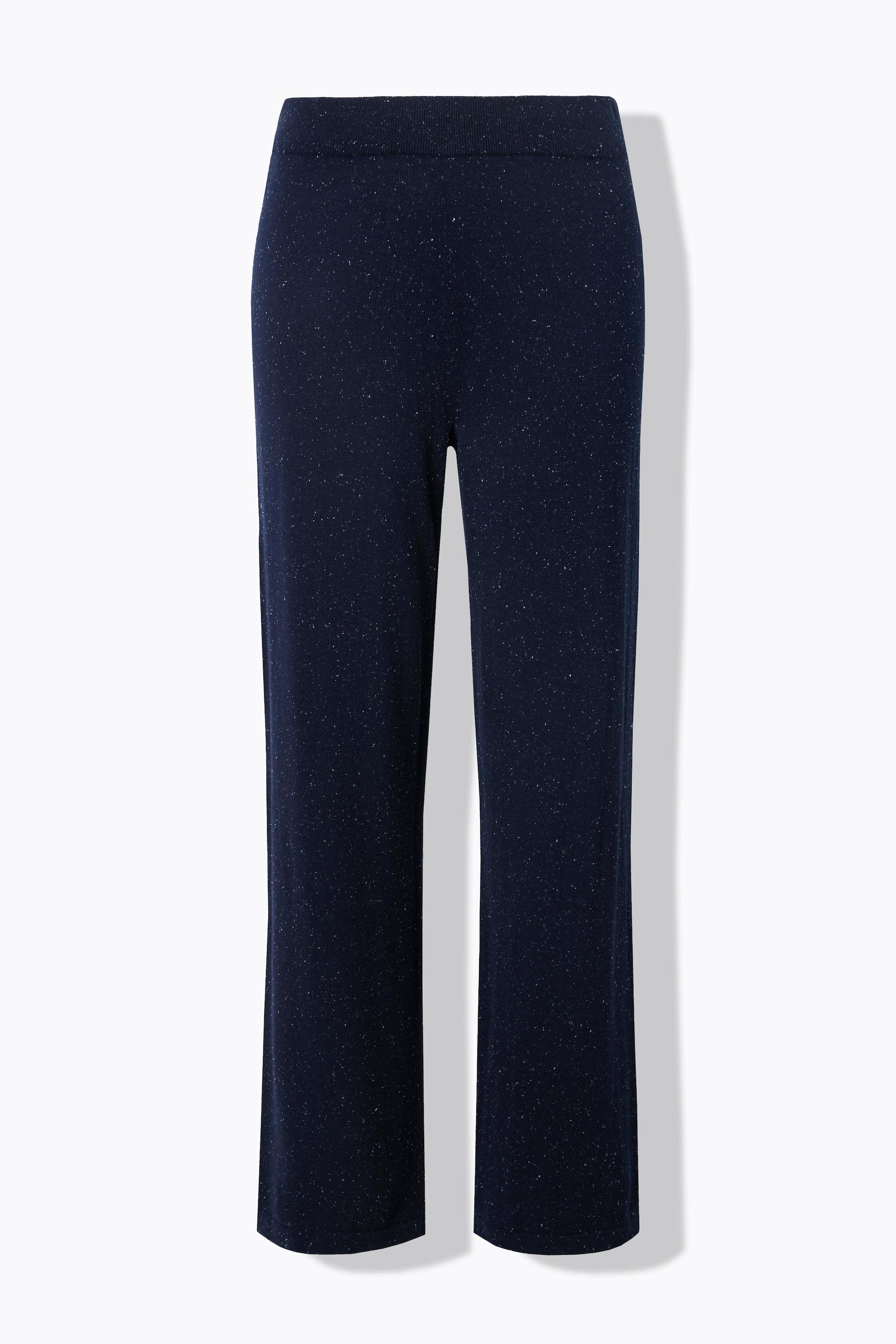 Ulla Popken Pantaloni di maglia Rose taglio gamba ampio cintura elastica  