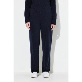 Ulla Popken Pantaloni di maglia Rose taglio gamba ampio cintura elastica  