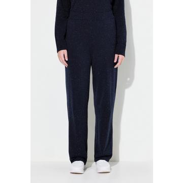 Pantaloni di maglia modello Rose in cotone biologico con taglio della gamba ampio e cintura elastica