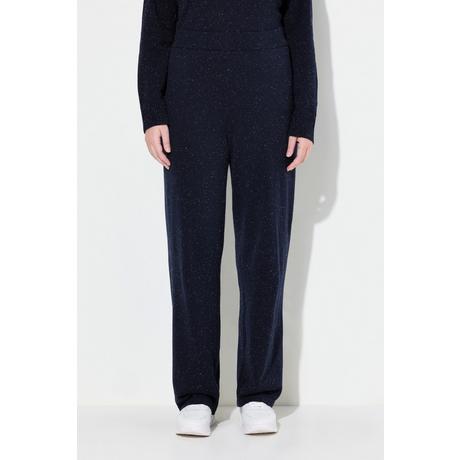 Ulla Popken Pantaloni di maglia Rose taglio gamba ampio cintura elastica  