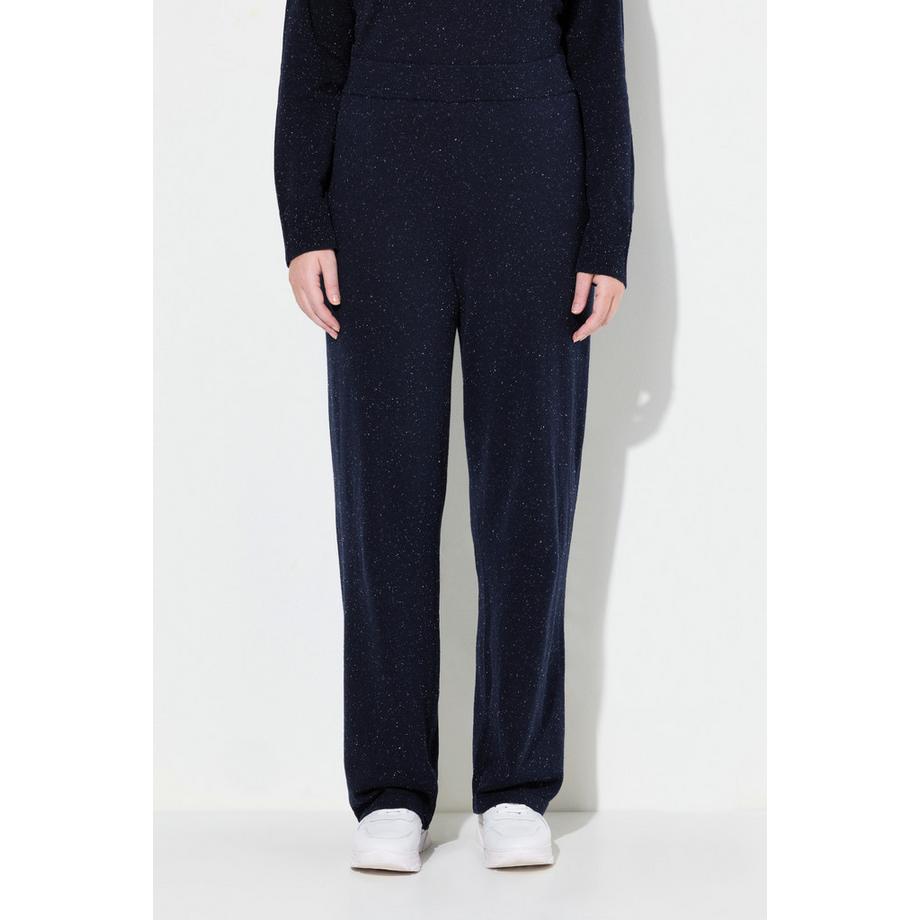 Ulla Popken Rose Strickhose weites Bein Elastikbund  