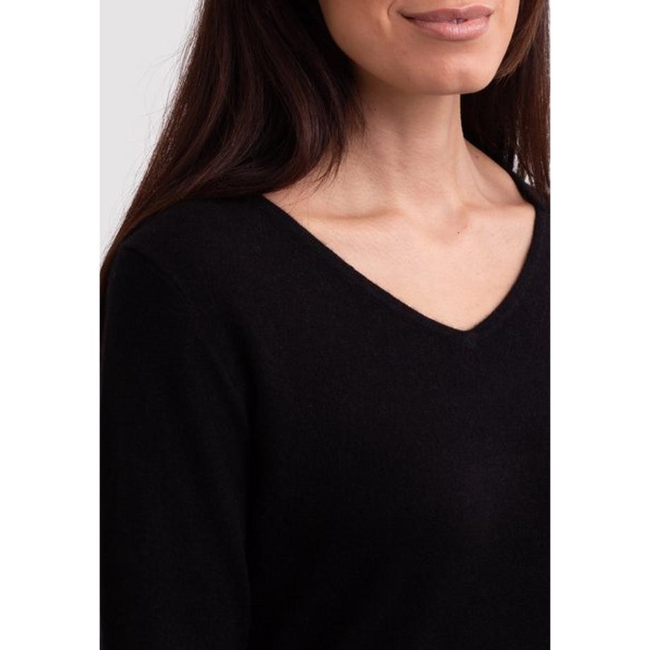 CASH-MERE.CH Recycelter Kaschmir V-Ausschnitt Pullover  