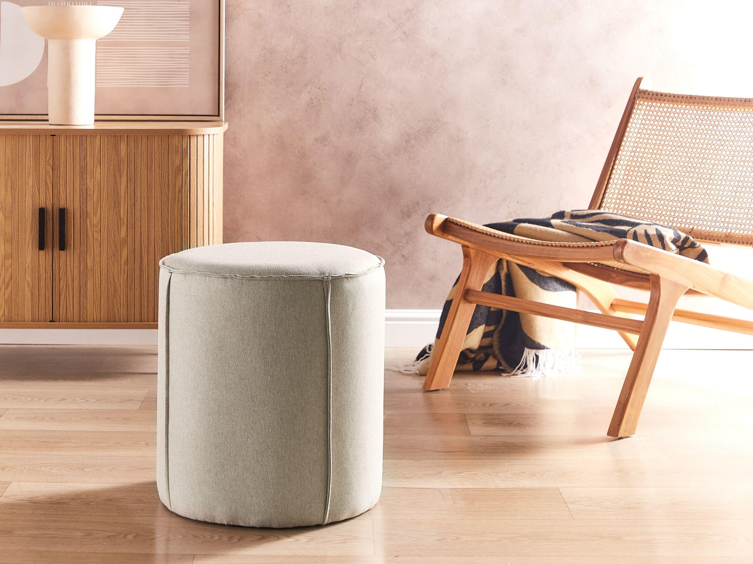 Beliani Pouf en Lino sintetico Moderno SEDONA  