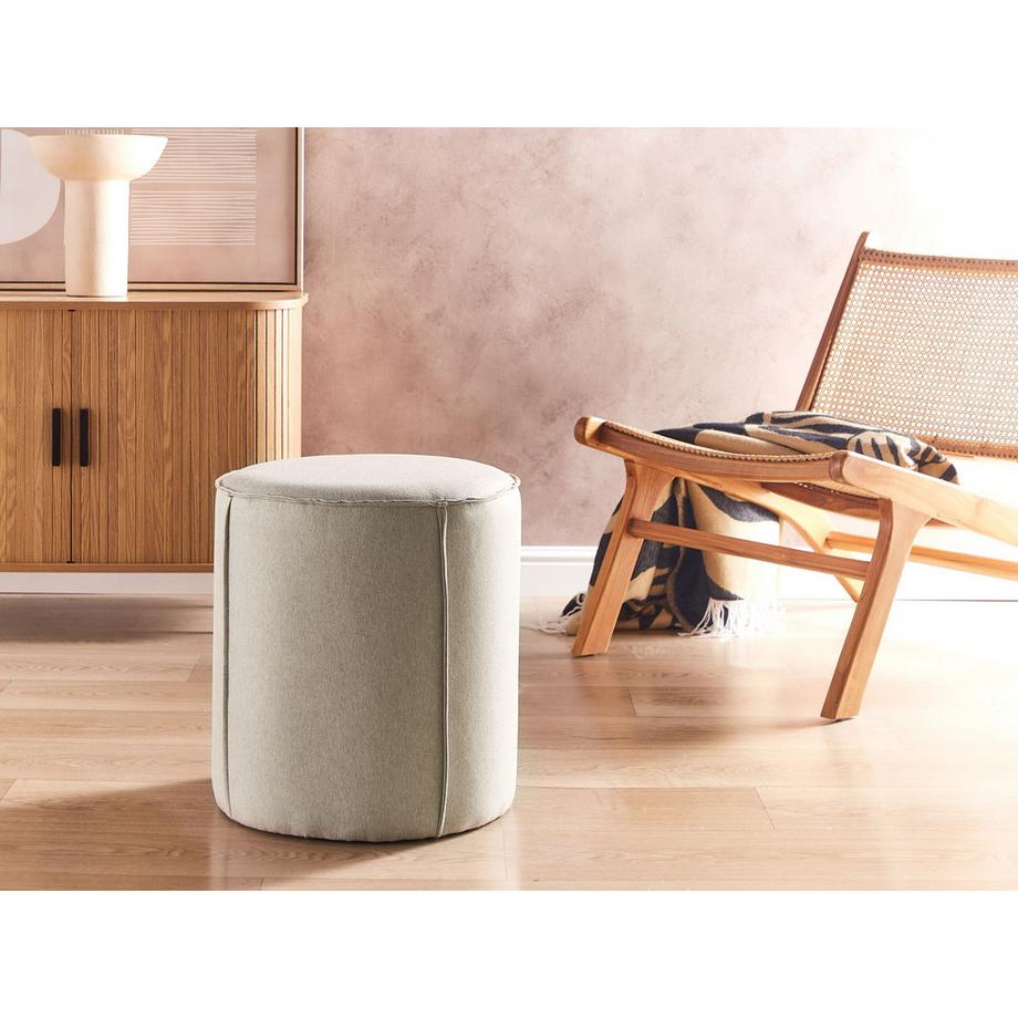 Beliani Pouf aus Kunstleinen  SEDONA  