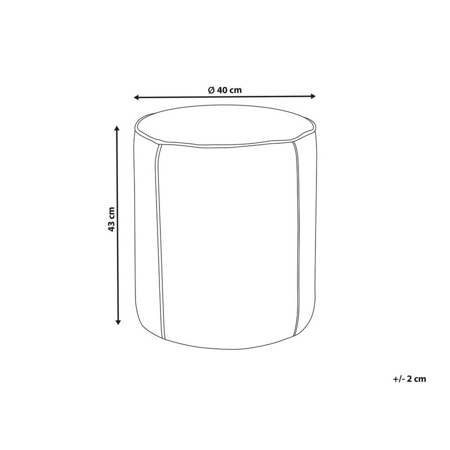 Beliani Pouf aus Kunstleinen  SEDONA  