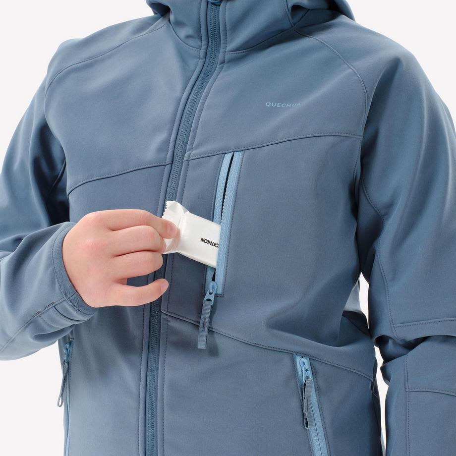 QUECHUA  Giacca softshell bambino trekking antivento idrorepellente 